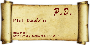Plel Dusán névjegykártya